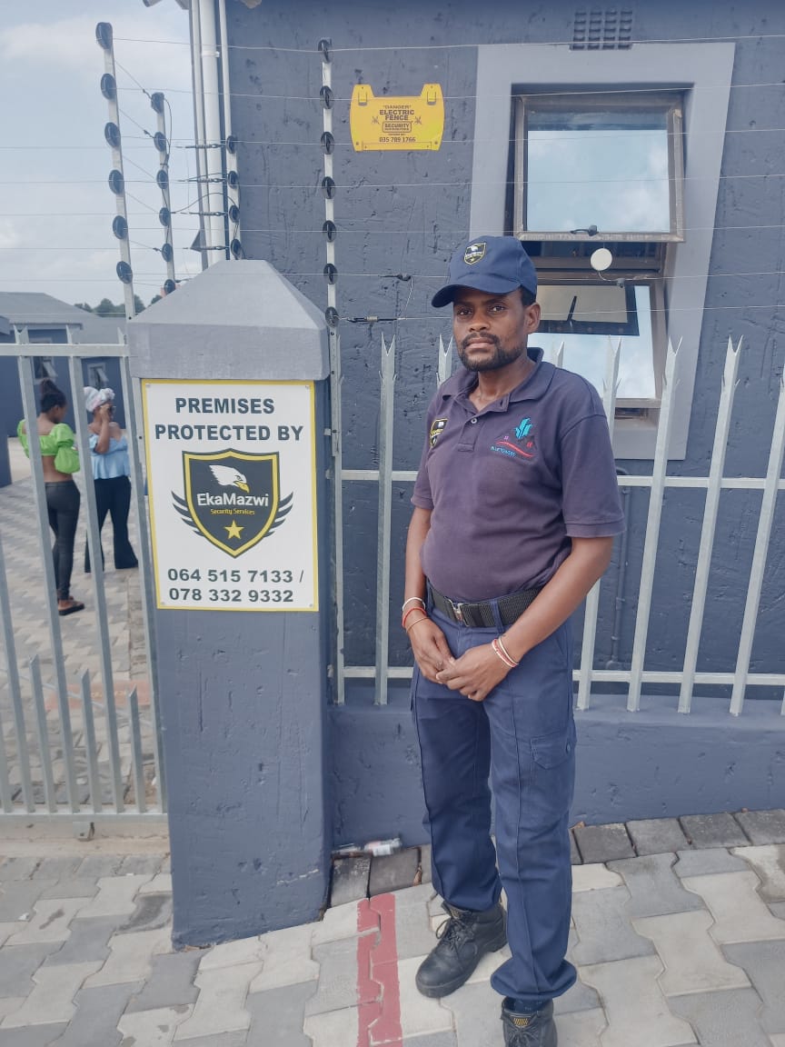 Security guard providing services in Richards Bay
